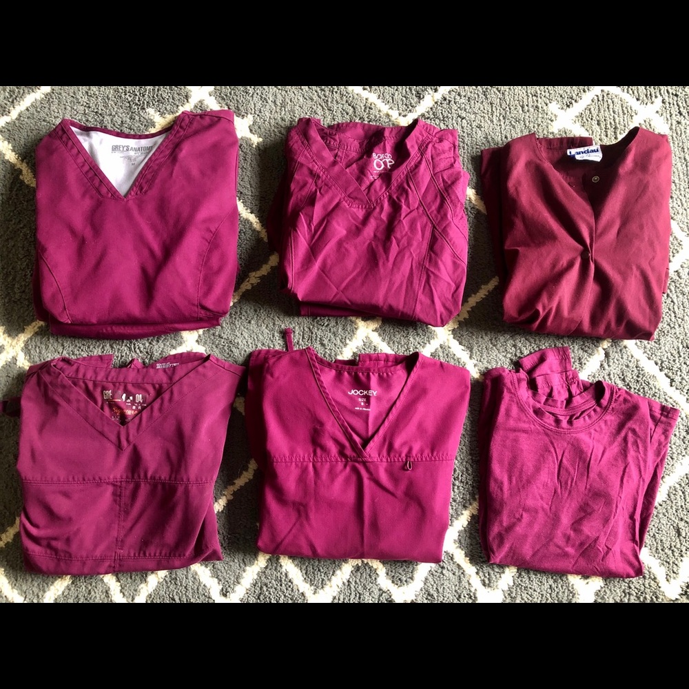 Scrub sets, color: wine